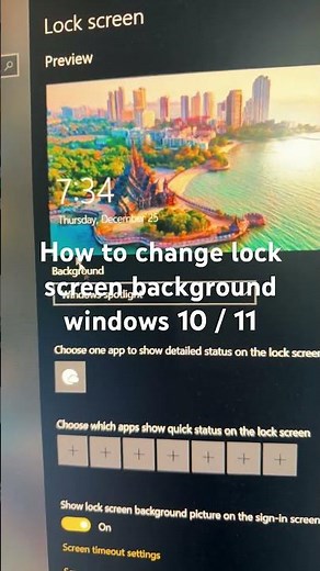 How to change lock screen background windows 10 / 11