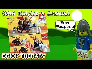 Vintage LEGO Lion Knights Castle set 6016 Knights Arsenal : Build and Review