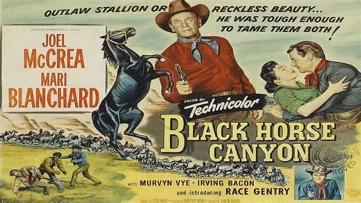 Black Horse Canyon (1954) Joel McCrea, Mari Blanchard, Race Gentry, Murvyn Vye