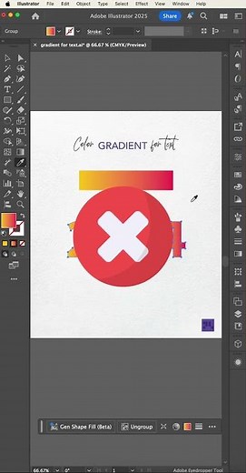 How to Add Gradient Color to Text in Adobe Illustrator #adobeillustrators #gradient #texteffect