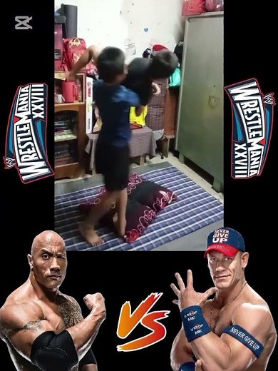 The Rock vs John Cena match Wrestlemania 28 | Wrestling Fan Made. #like #subscribe