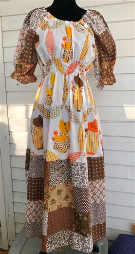 Sun-bonnet-sue Dress, One Size Fits Most, Summer Dress, Yellow Floral Dress, Retro Dress, Elastic, Dress, Women Dress, XL to 2XL - Etsy