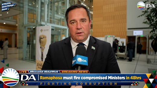📺 DA issues 48-hour ultimatum to Ramaphosa after the unjust firing of the DA's Andrew Whitfield. "Whitfield opposed an attempt to make suspect appointments in a department mired in corruption allegations involving the tender for the National Lottery." - John Steenhuisen, DA Leader | Democratic Alliance