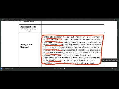 Title Proposal & Chapter 1 lecture