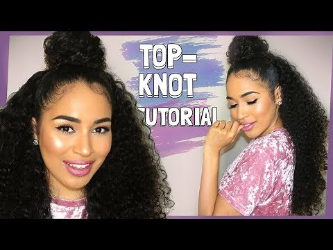 My Go-To Easy Top Knot Curly Hairstyle - Natural Hair Tutorial by Lana Summer