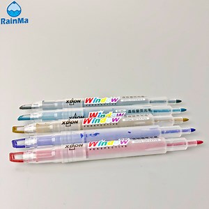 [Hot Item] Morandi Color 5 Color Perspective Window Double-Headed Highlighter Markers with Custom Logo