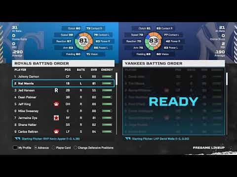 MLB The Show classic 1997 Playoffs Kc vs- Yankees ALCS gm.2