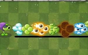 PvZ 2融合 - 100个豌豆射手使用其他射击植物的投射物对抗现代时代巨人僵尸_游戏热门视频
