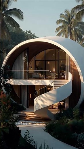 Modern Circular House Design | Exterior & Interior Showcase #home #architecture #luxuryhomes