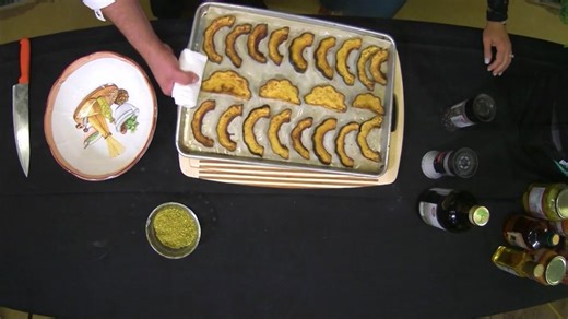 What's Cooking: Uncle Giuseppe's Marketplace's Roasted Acorn Squash w/ Pistachio and Hot Honey