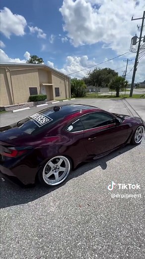 The color EVERYONE asks for. A deep candy red with black shadows. No this isnt a colorshift but because of the depth in candy coats and gloss it looks like it shifts between black and blood red. We used a black base with gold flakes and then drenched it in red candy before glossing the whole thing. What do you think? #candyred #liquidwrap #drpigment #bagged #cartok #peelablepaint #toyota #toyotagr86 #autopaint