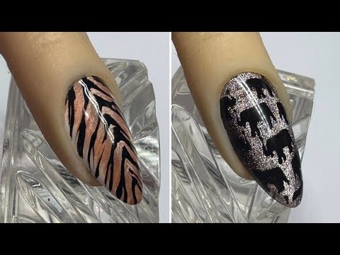 🐘🐅🩶🤎 animal print nail art tutorial
