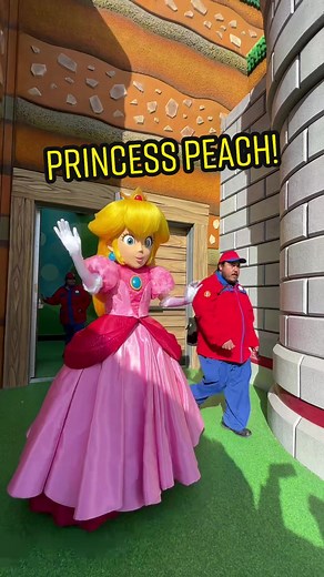 Exploring Super Nintendo World with Princess Peach at Universal Studios
