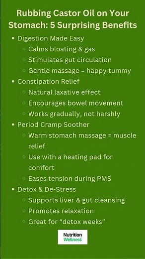 5 Surprising Benefits of Rubbing Castor Oil on Your Stomach