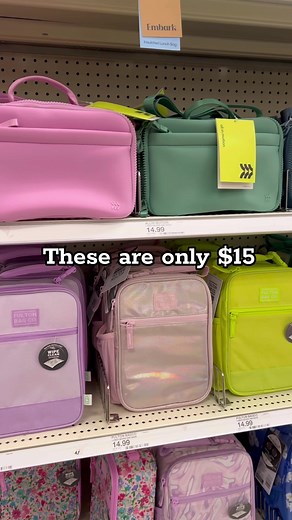 Which one are you getting?! Just found the cutest $15 lunch bags at Target! The material is soft, lightweight and it comes with an adjustable strap! #backtoschool #lunchbox #lunchbag #aesthetics #girlygirlaesthetic #targetfinds #targetstyle #targetshopping #targethaul #shopwithme