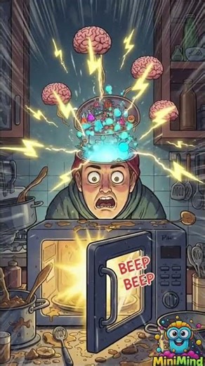 Microwave vs. Brain Cells 🧠⚡ #minimindexperiments #whatifhumans #mindblown #viralreelsシ #viralvideoシ