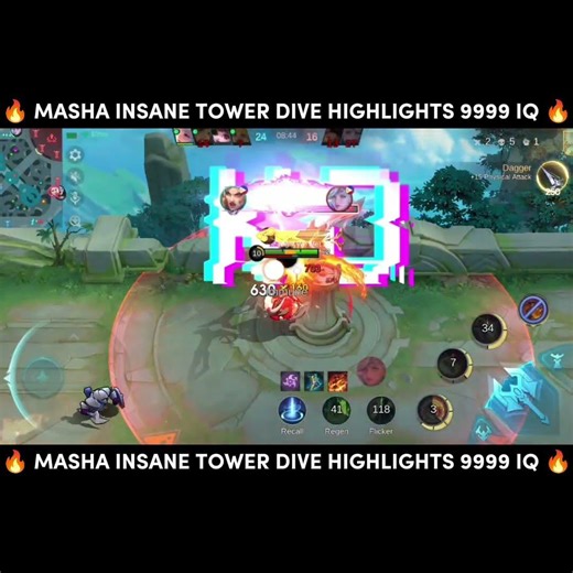 MASHA INSANE TOWER DIVE HIGHLIGHTS 9999 IQ 🔥