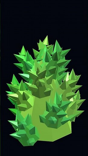 Ultra-Detailed Romanesco Fractal - 6 Levels of Fibonacci Spiral #shorts #fractal #generativeart #3d