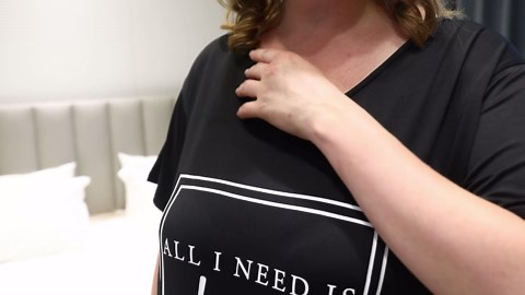 FEREMO Nightgowns for Women Plus Size Print V Neck Sleepwear