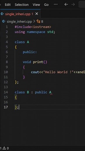 Single Inheritance In C++ || C++ Language