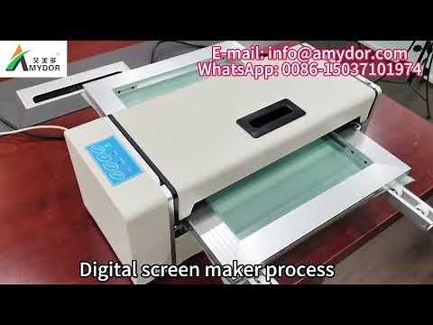 How to make screen plates quickly? Computer to screen Amydor A4 digital fast silk screen maker