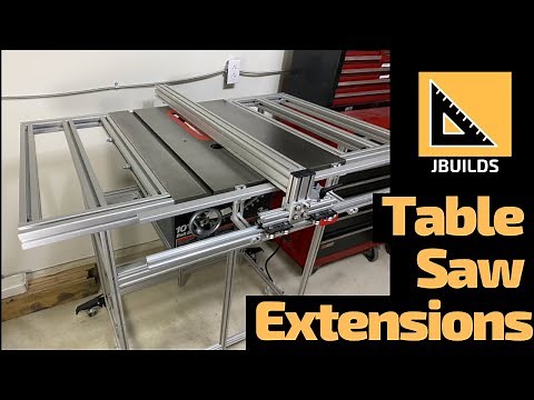 Table Saw Side Extensions Using Aluminum Extrusions