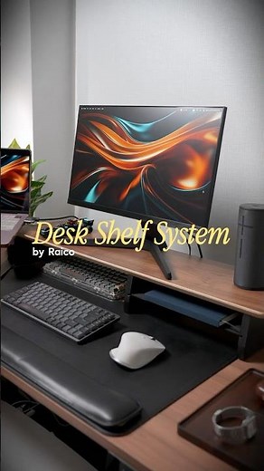 This Walnut Wood Monitor Riser is SO GOOD In the Setup 🤩