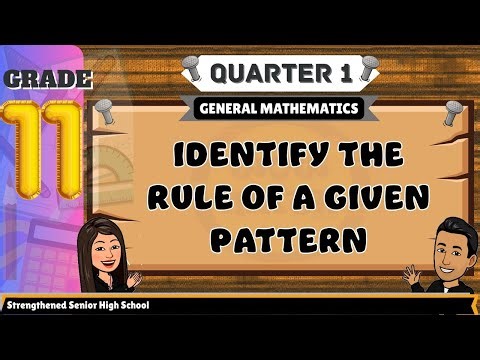 IDENTIFY THE RULE OF A GIVEN PATTERN