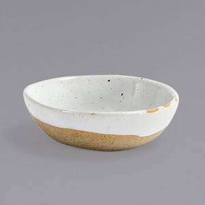 Front of the House Artefact 2 oz. Ash Round Porcelain Ramekin - 12/Case