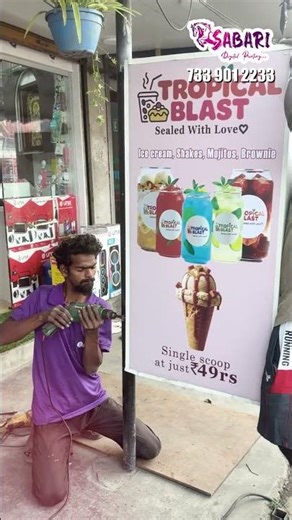 LED Sign Board Installation in Ambattur | Ultra UV Print + Double Side Board