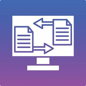 Online File Transfer Illustration Icon