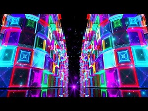 4K Screensaver | Flying Into Neon Walls 🌈 Futuristic Party Background | 8 Hours (No Sound)