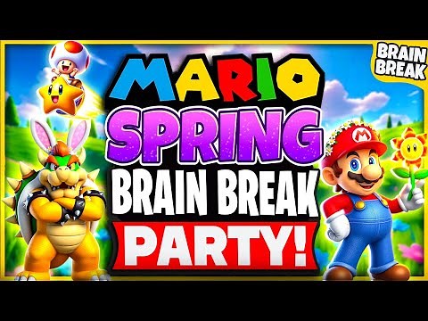 Mario Spring Brain Break Party 🌸 Spring Brain Break For Kids 🌸 Who Will Win 🌸 Just Dance 🌸 GoNoodle