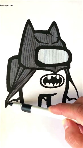 Batman Among Us #trending #amongus #coloring #batman #art