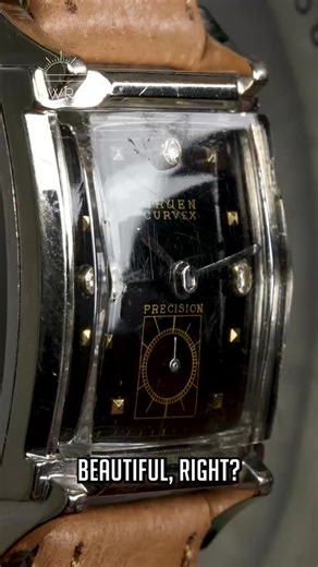 Marshall Sutcliffe on Instagram: "A cool 14 karat gold 1940's Gruen (est. 1894) Curvex, with diamonds! #watches #watchmaking #watchrepair"