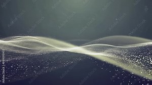 A symphony of movement as particles dance in a continuous ebb and flow forming abstract waves that seem to stretch on infinitely.