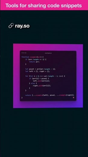 Tools to help you create beautiful code snippets #shorts