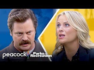the ultimate Ron vs Leslie stand-off | Parks and recreation