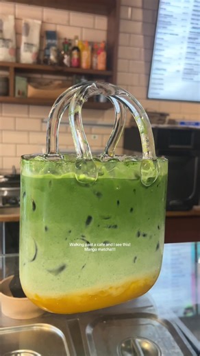 Delicious Mango Matcha at Unit Six Cafe