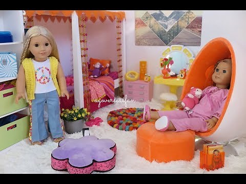American Girl Doll Julie's Bedroom, Routine, Doll and Outfits!