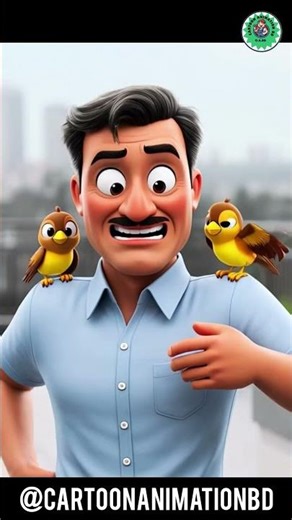 বিলি পাখি দেখে আব্বু চমকে! 😂 | Funny Bangla Cartoon | Father Son Comedy