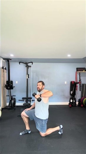 1/2 Kneeling Dumbbell Clean and Press