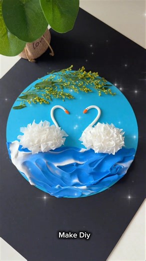 How To Make Ocean Clay Art Tutorial | Swan Clay Art Easy | DIY Clay Craft for School Project #diy