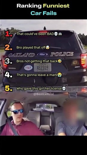 Ranking The Funniest Car Fails #shorts