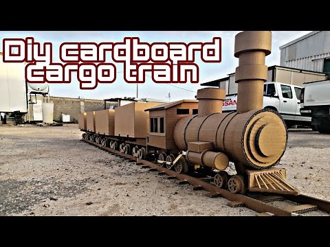 How to make Simple CARGO TRAIN out of Cardboard/DIY Railway