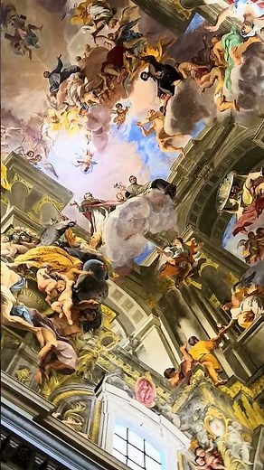 The ceiling fresco by Andrea Pozzo is a masterpiece of trompe-l'œil #rome #italia #italy #painting
