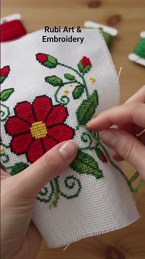 outstanding Cross stitch hand Embroidery pattern making