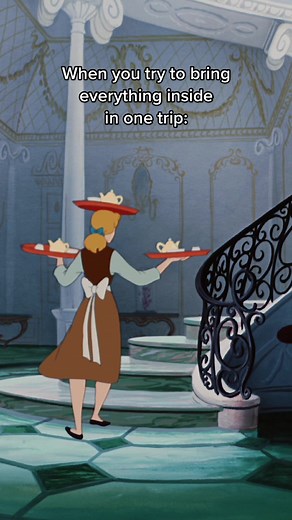 Always a struggle! 😅 Stream Cinderella on @disneyplus #routine #Cinderella #relatable #Disney