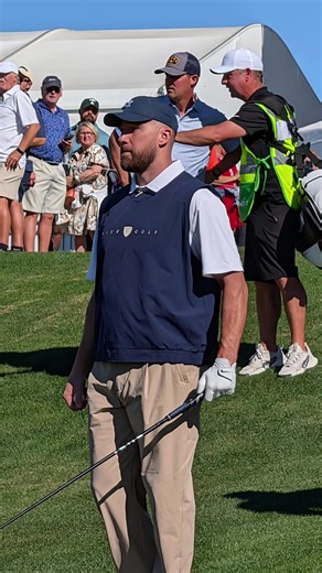 Travis Kelce at the Waste Management Open playing in the Pro-Am ⛳🏌️Spotted at the 10th hole today! #wastemanagement #golf #traviskelce #wastemanagementphoenixopen #proam