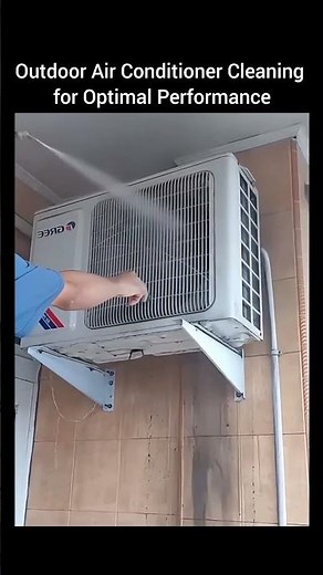 Outdoor Air Conditioner Cleaning for Optimal Performance.